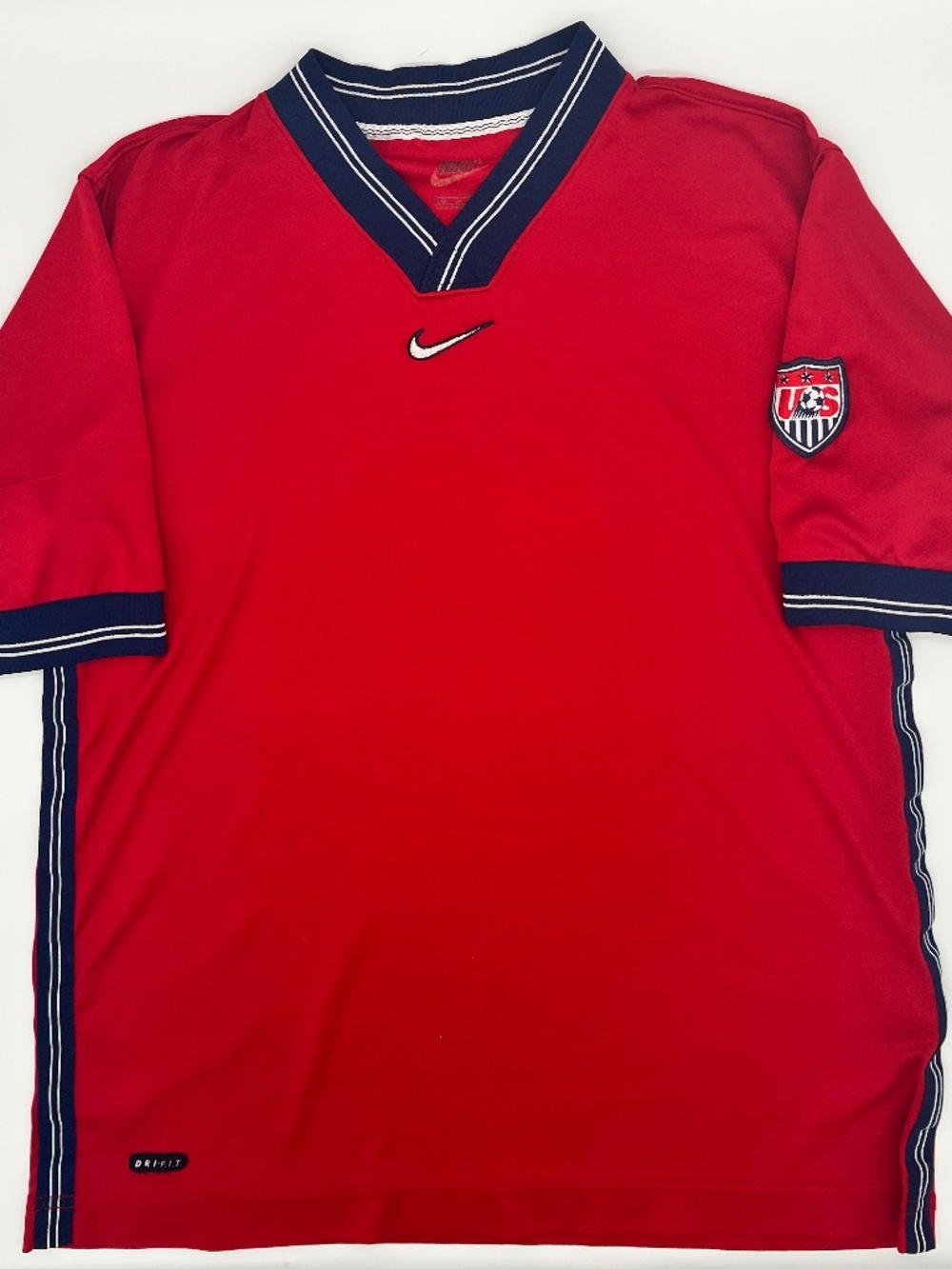 USMNT 1998/1999 Training Authentic Nike Soccer Jersey L Men Red